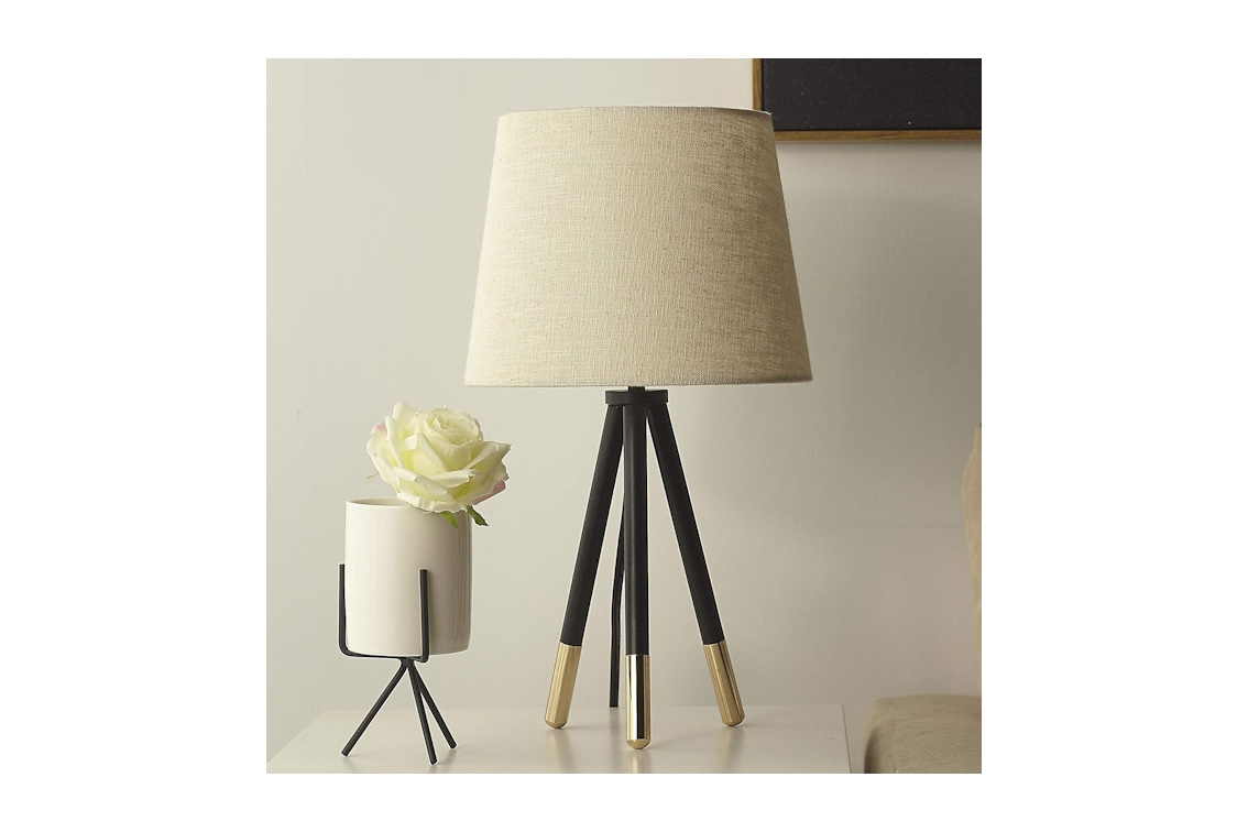 Black Nightstand Tripod Table Lamp