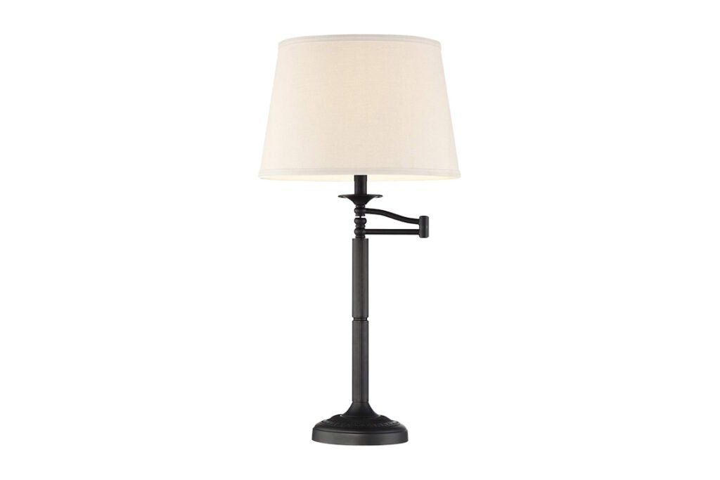 Matt Black Swing Arm Table Lamp