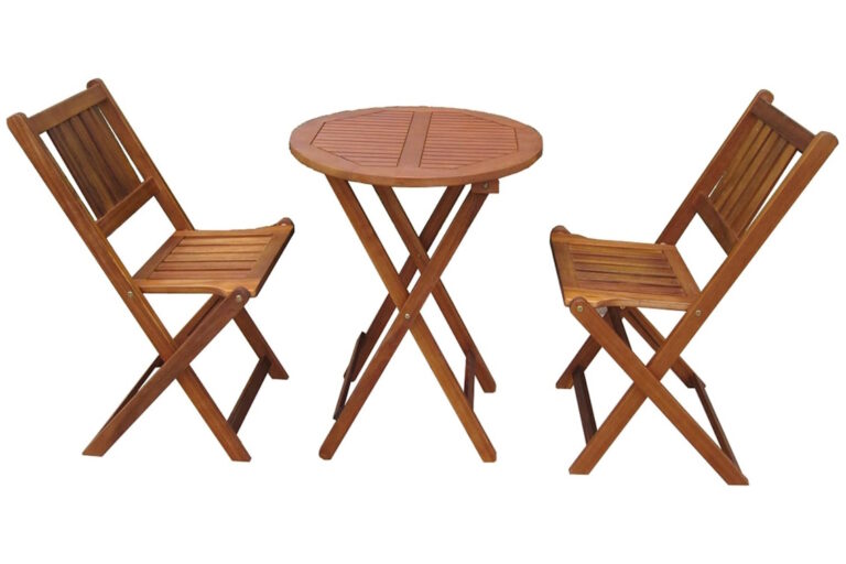 Natural Set of Bistro Table and Chairs