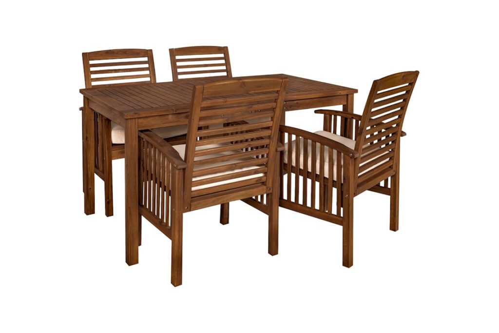 Solid Acacia Wood Outdoor Dining Set