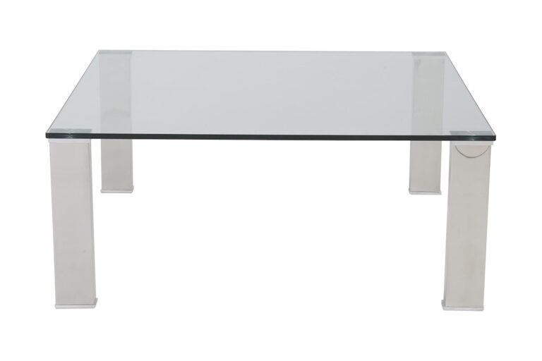 Stainless Steel Square Glass Coffee Table